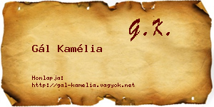 Gál Kamélia névjegykártya